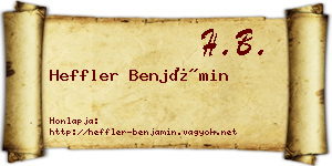 Heffler Benjámin névjegykártya